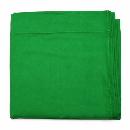 Side angle showing texture of cotton muslin green screen