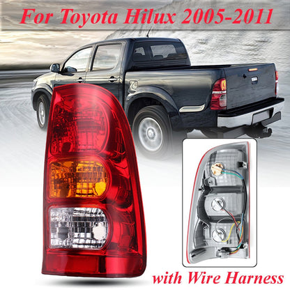 Top view of Toyota Hilux tail light showing size and shape