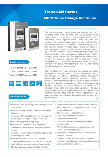 MPPT solar controller 30A highlighting advanced MPPT technology