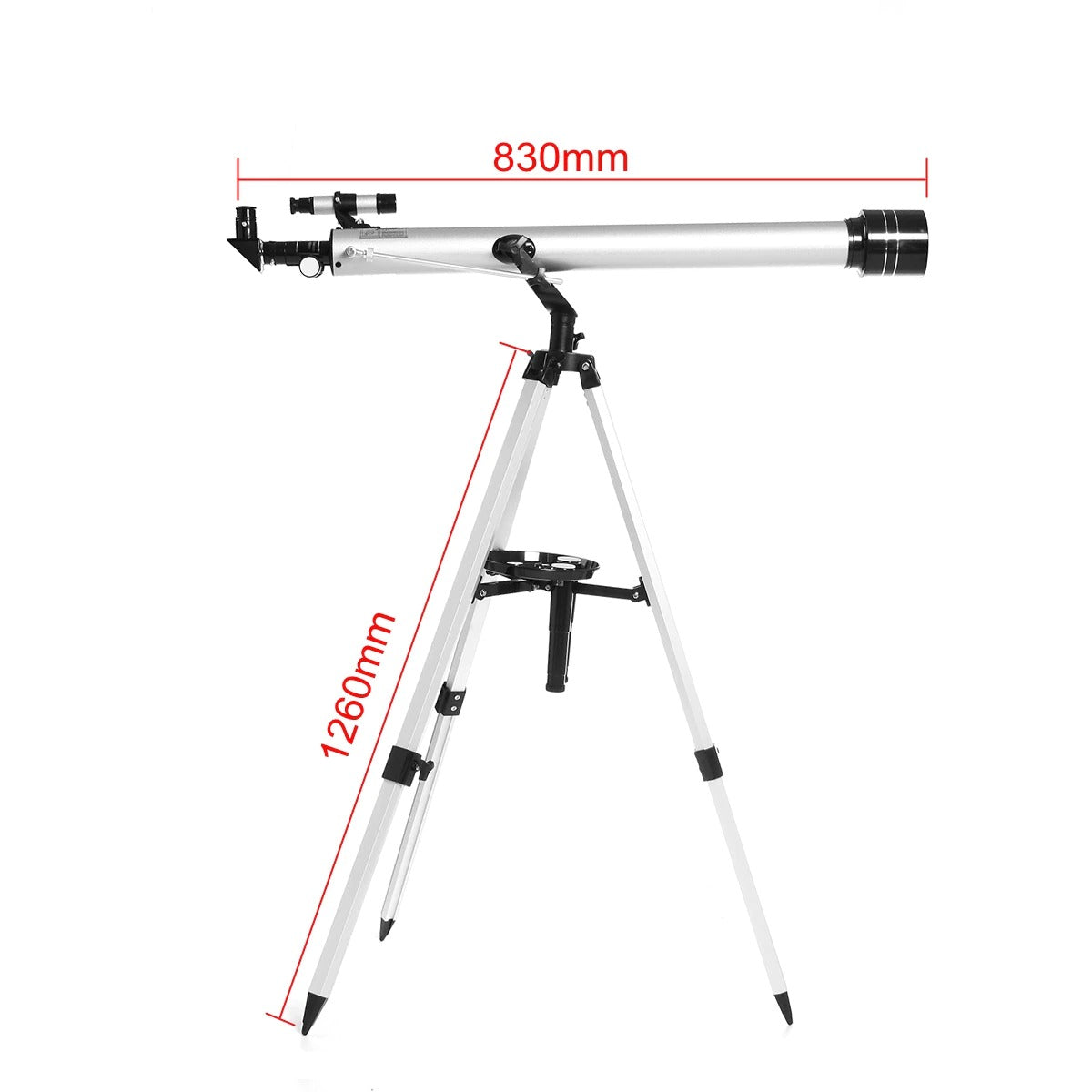 Astronomical telescope with finderscope attached for easy targeting