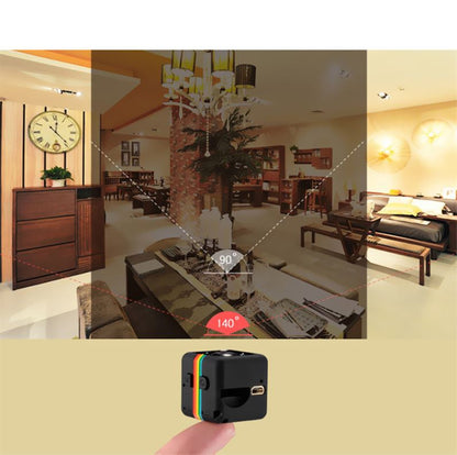 Top view of mini camera showing size and shape
