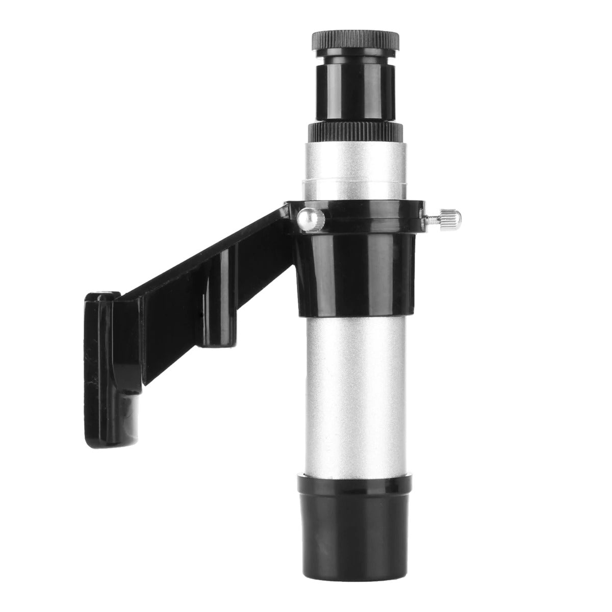 Top view of astronomical telescope showing zenith angle finder
