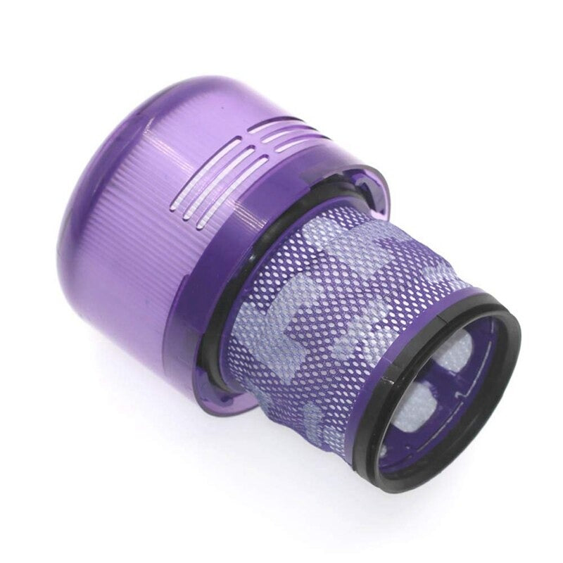 Dyson V11 vacuum filter replacement viewed from top angle