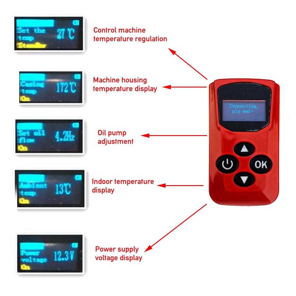 Diesel air heater remote control used for adjusting heat settings