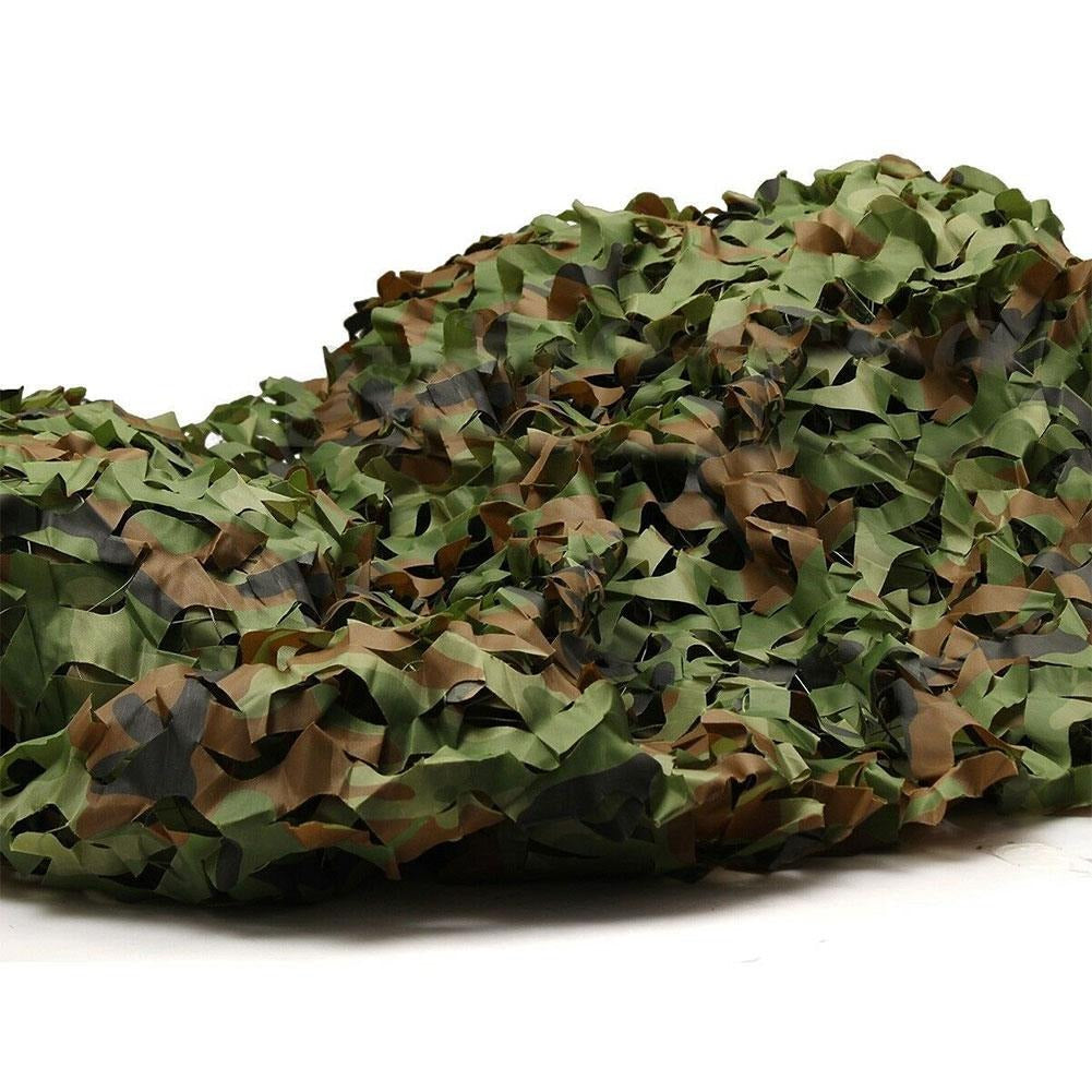 Camouflage net creating a play area cover for children