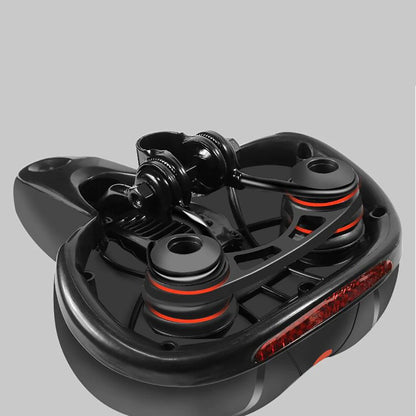 Bike saddle showing size and shape suitable for mountain bikes