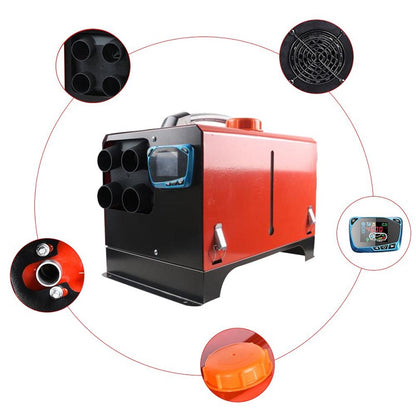 Diesel air heater 5KW 12V with included mounting kit and user manual