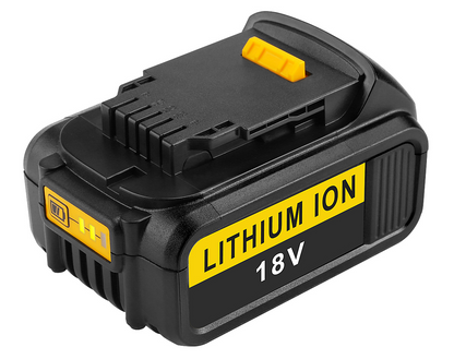 DeWalt DCB180 battery in black plastic casing