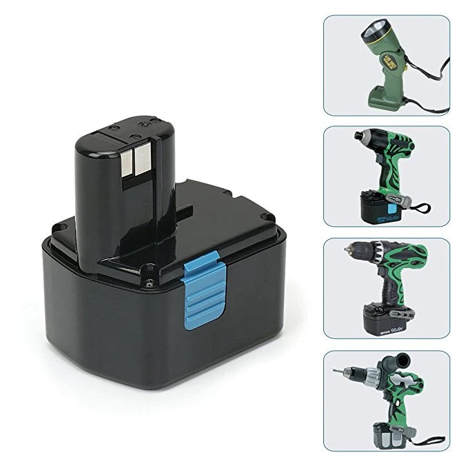 Top view of Hitachi 144V battery with label details