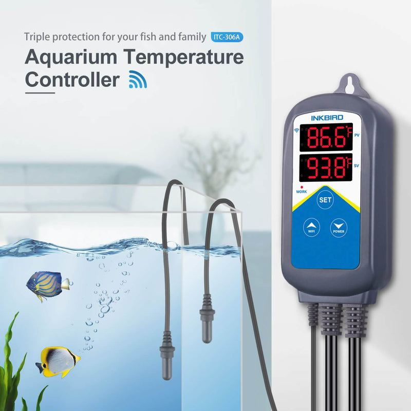 Inkbird WiFi Aquarium Thermostat 306A Dual Waterpoof Probes