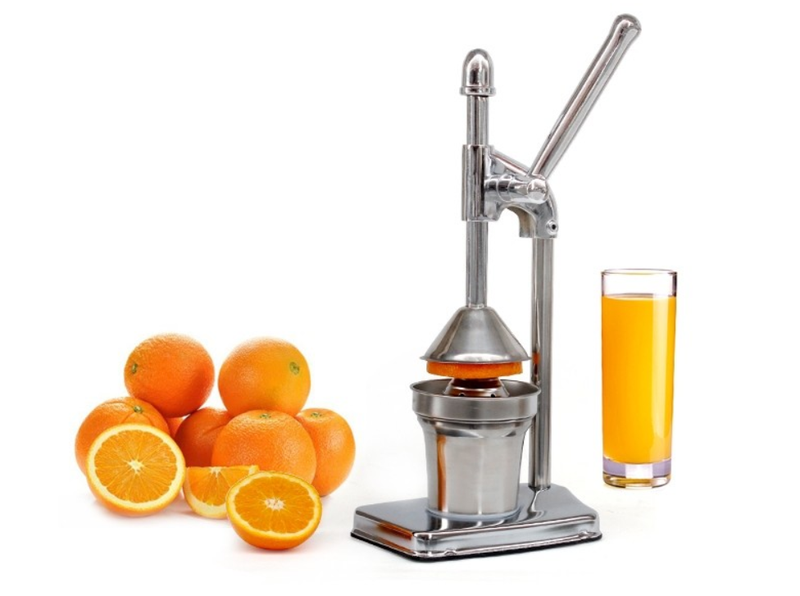 Manual Press Citrus Juicer Stainless Steel Silver