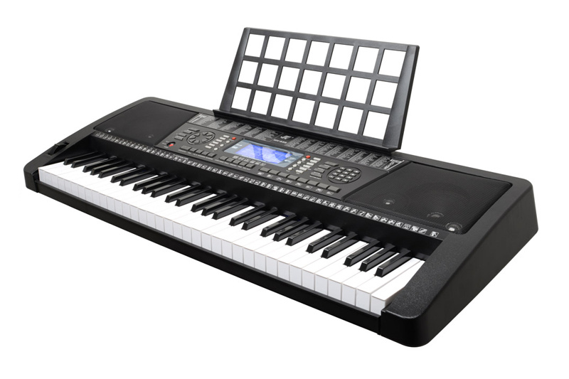 Back view of electronic keyboard piano showing ports