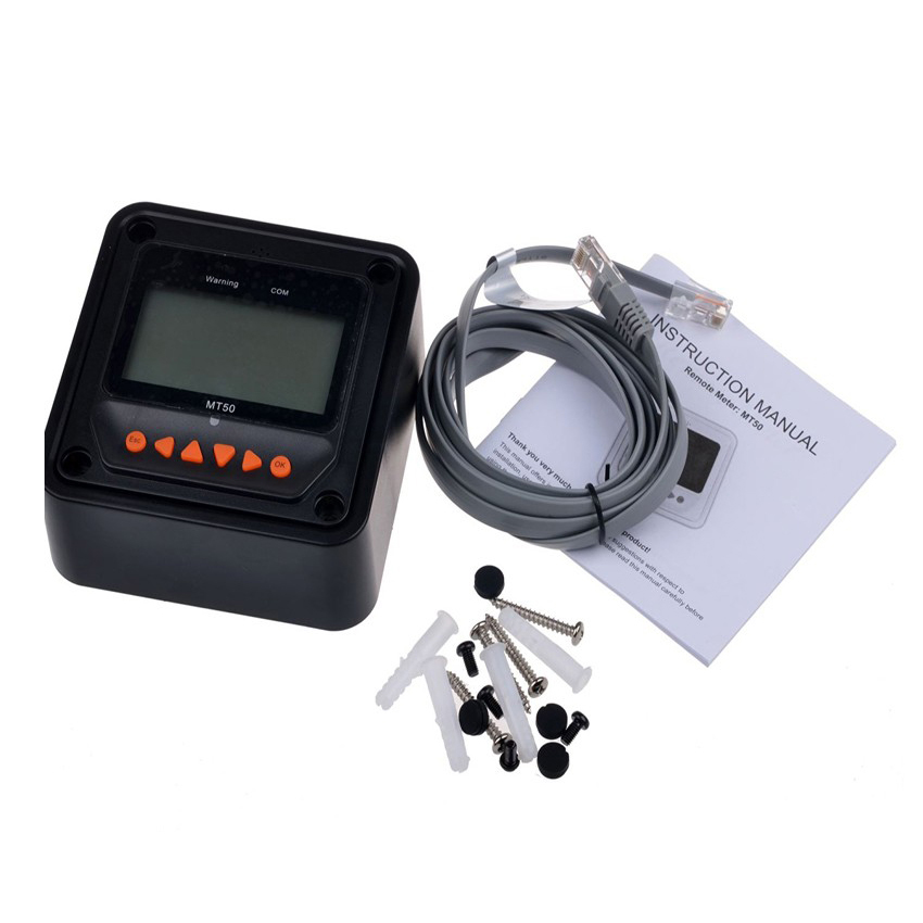 Solar Tracer MPPT Remote MT-50 mounted flush on wall