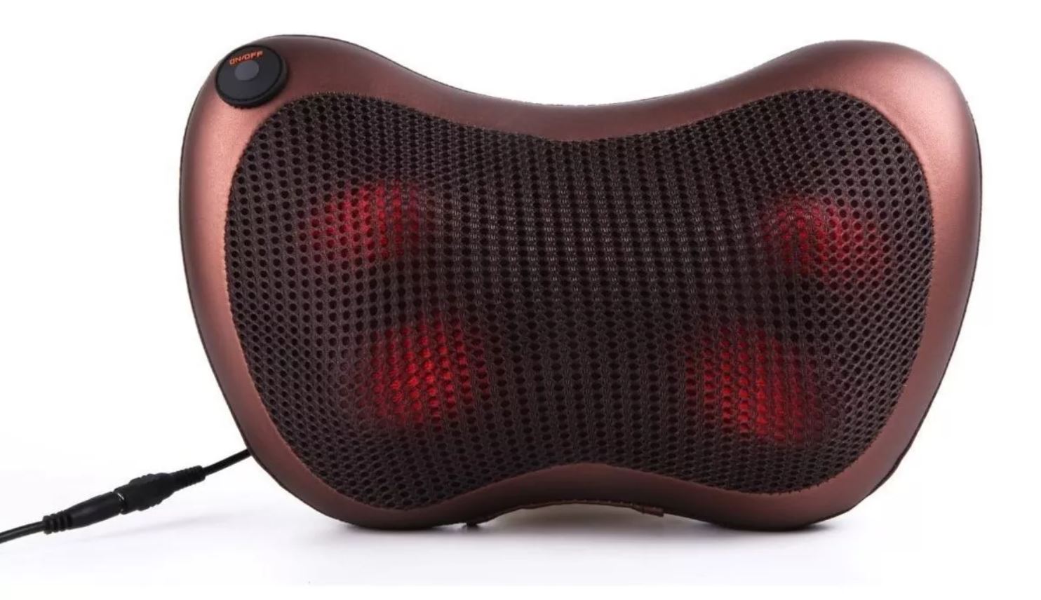 Side view of body massage pillow highlighting slim design