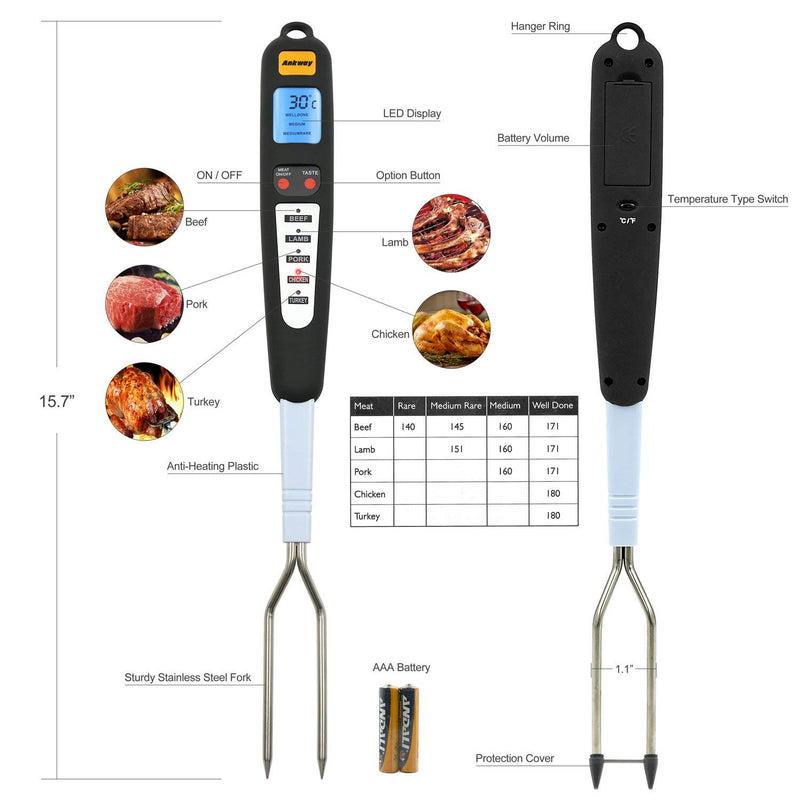BBQ Thermometer Fork Meat Thermometer