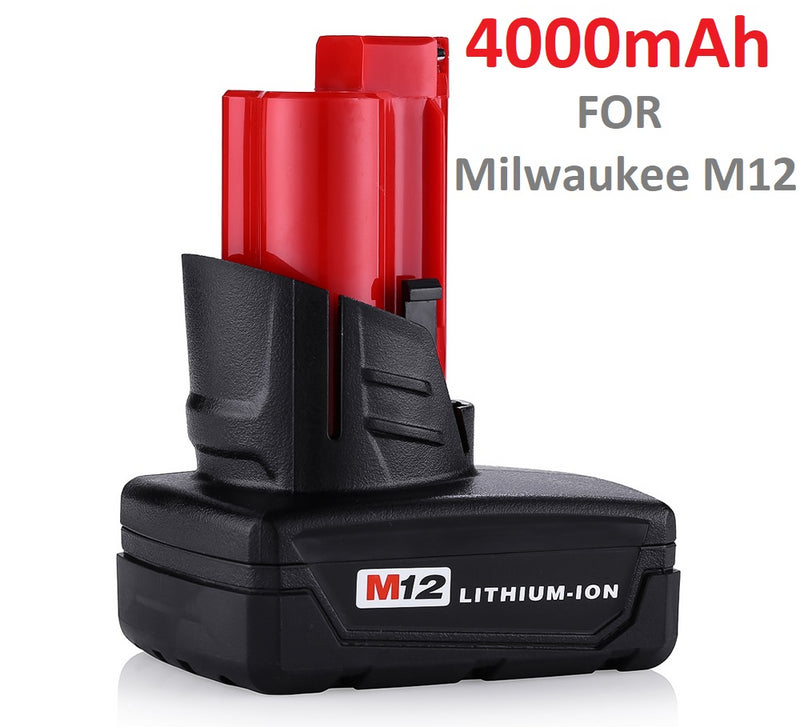 Replacement Milwaukee M12 12V 4000mAh Battery