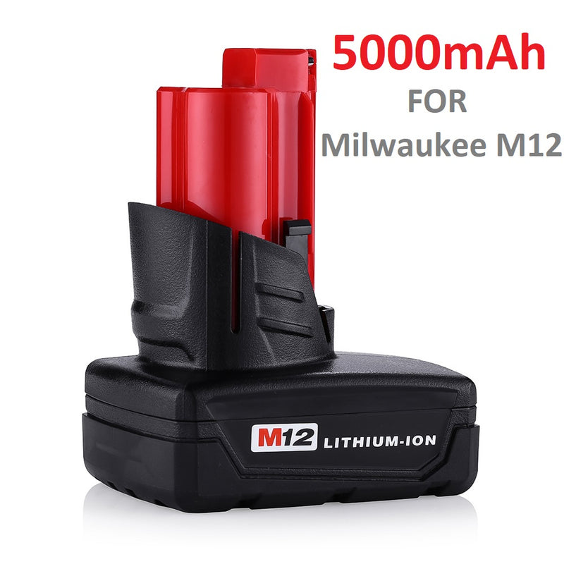 Replacement Milwaukee M12 12V 5000mAh Battery
