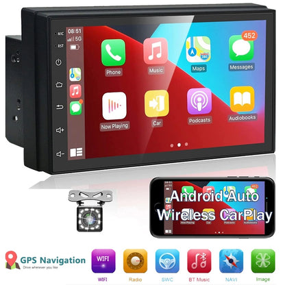 Car stereo Bluetooth player with dual USB adapter ports