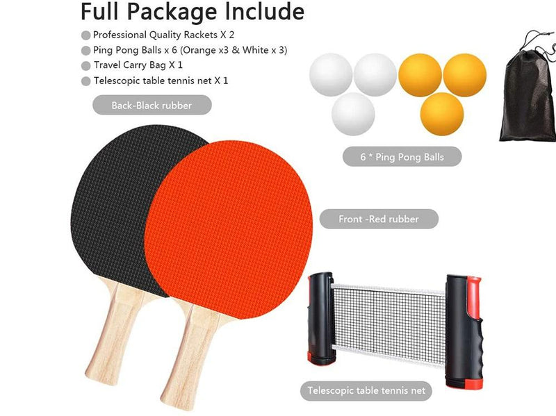 Table Tennis Racket Bat Set