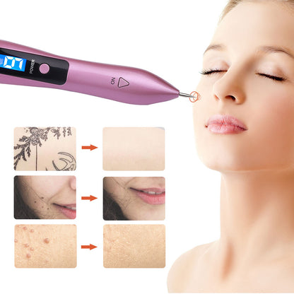 Plasma pen with LED lighting for clear treatment area