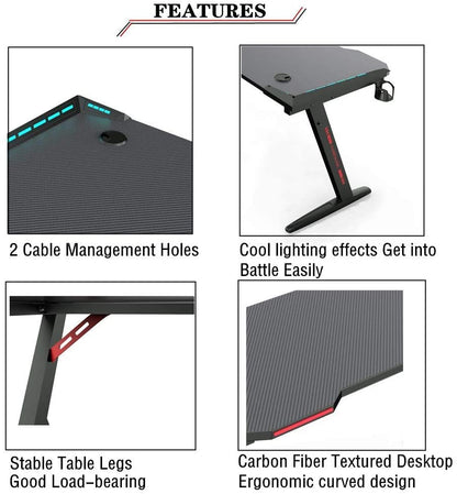 Gaming Chair With Gaming Desk Table
