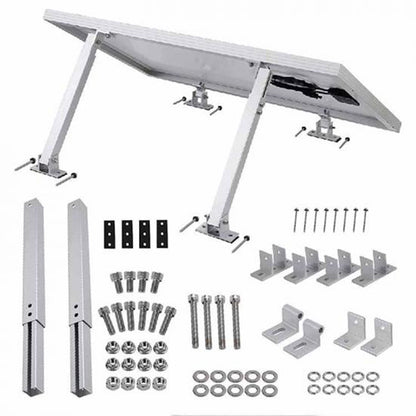 Top view of solar panel mounting bracket with tilt feature