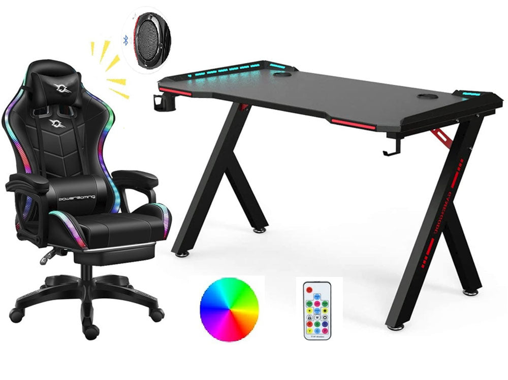 Gaming Chair With Gaming Desk Table