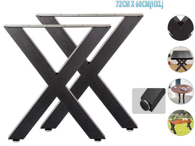 Metal Table Legs desk Bench Legs X Shape