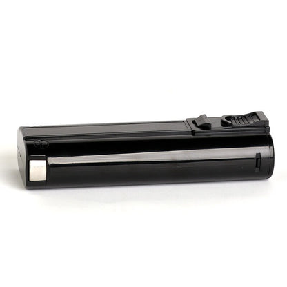 Top angle of Paslode 6V nail gun battery with terminals