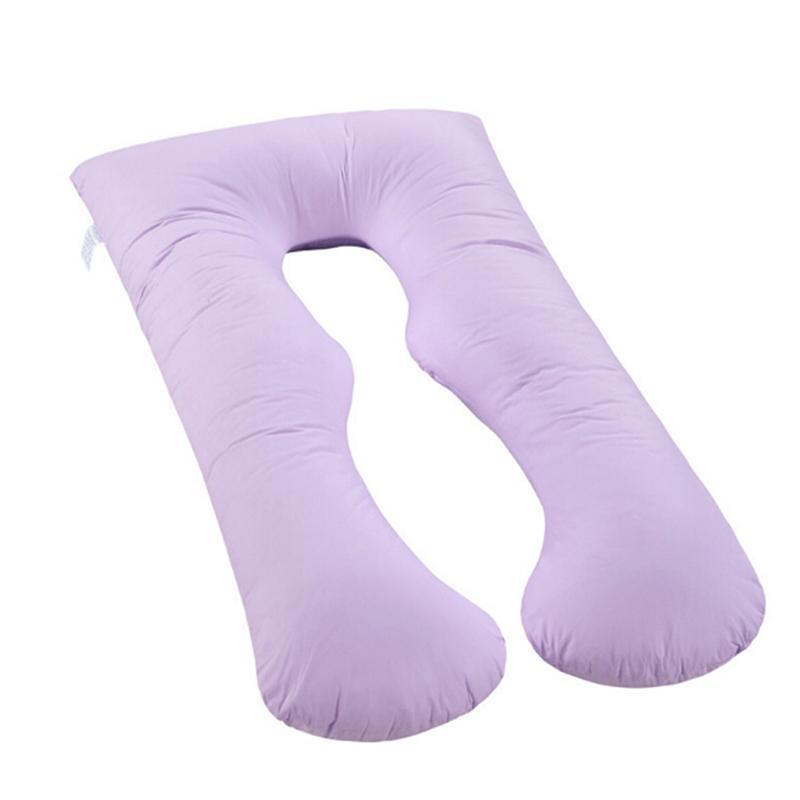 Pregnancy pillow laid out flat showing size and shape