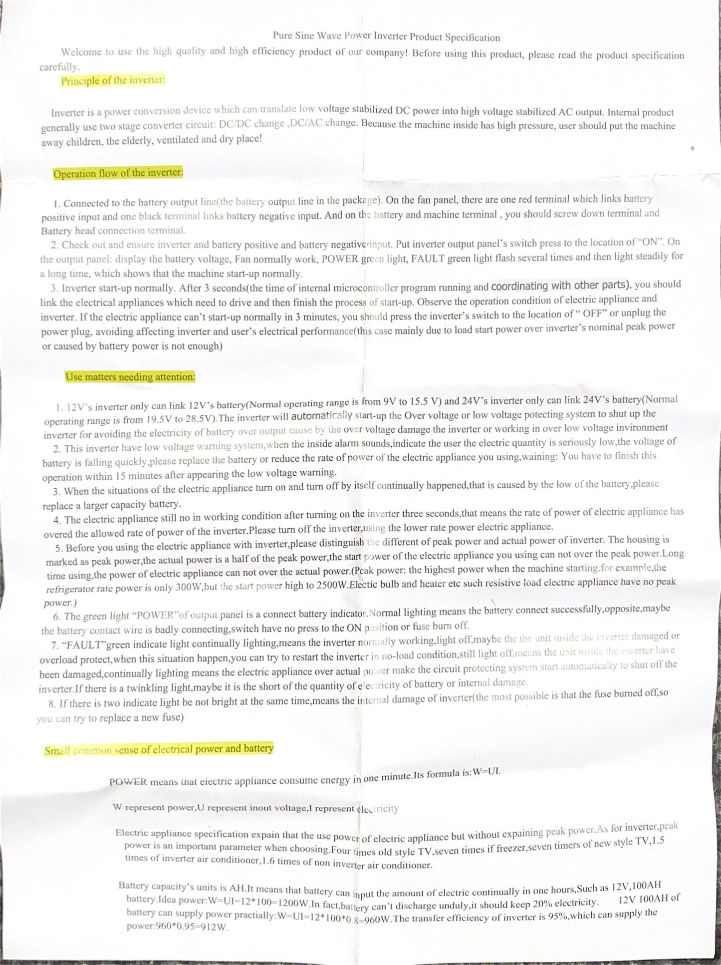 6000W 12/230V Pure Sine wave Inverter