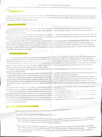 6000W 12/230V Pure Sine wave Inverter
