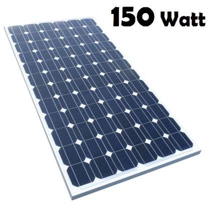 150W solar panel mounted on caravan roof in New Zealand
