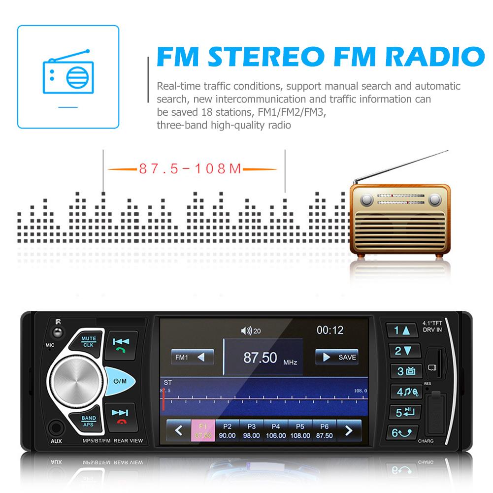 4.1 inch Car Stereo Bluetooth MP5 Player