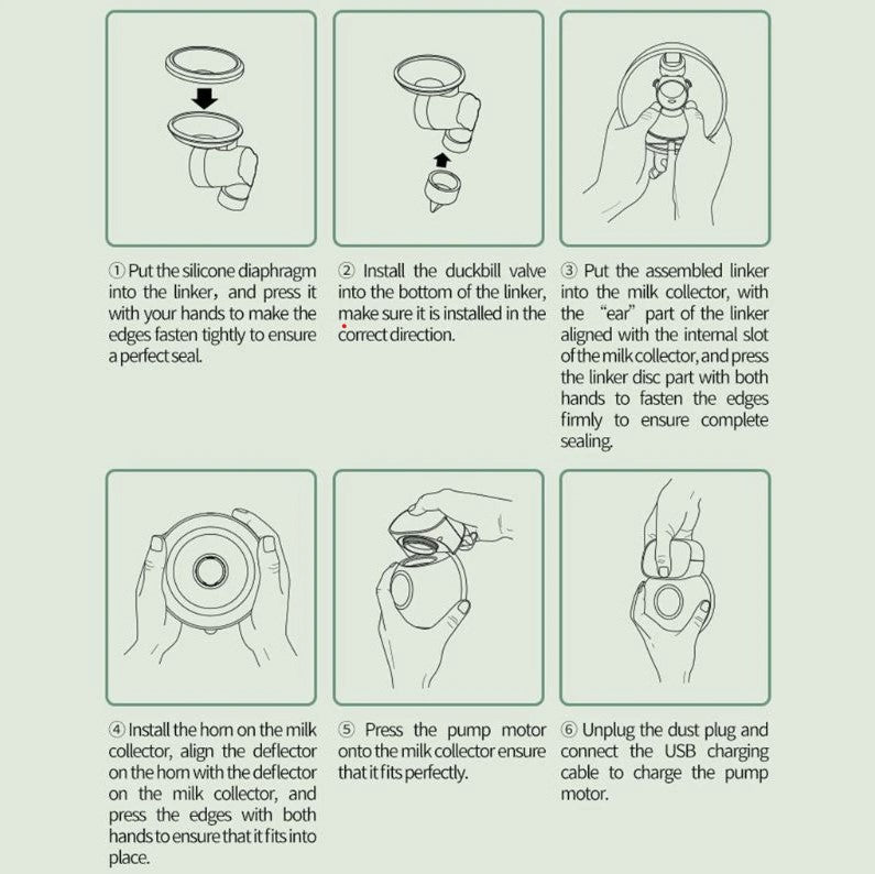 Electric breast pump showing soft silicone suction cup