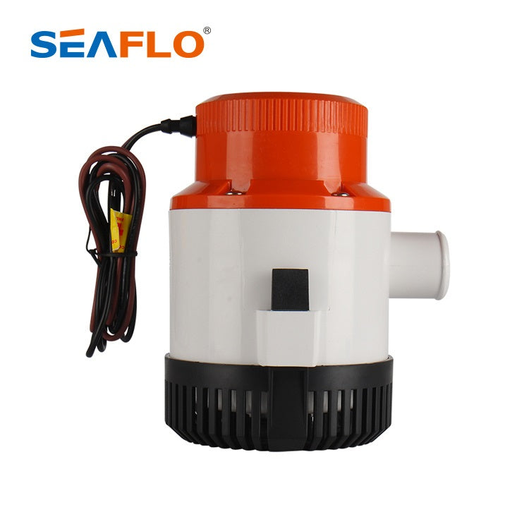 Top view of bilge pump 3500GPH with snap-off strainer base
