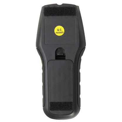 Side view of stud finder metal detector with grip