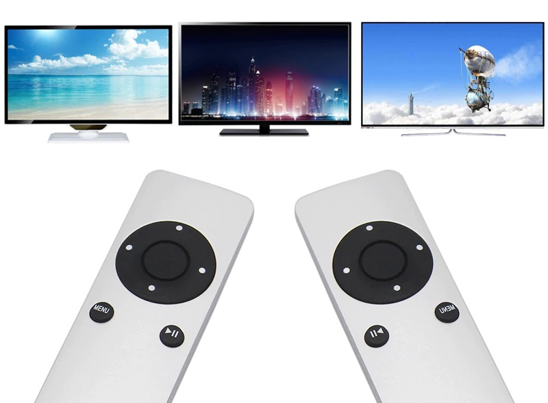 Back view of Apple TV remote replacement showing smooth finish