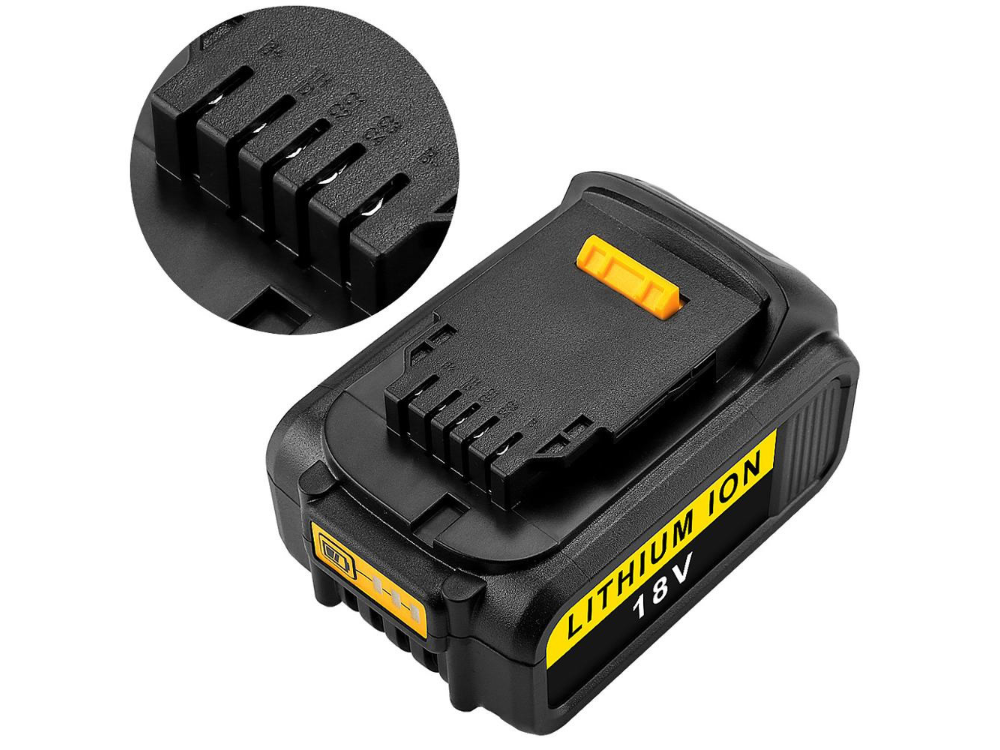 Replacement Battery DeWalt 3000mAh showing model compatibility list