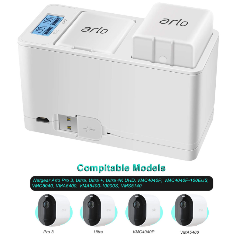 Replacement Arlo Battery Charger for Arlo Pro3 , Pro 4, Ultra, Ultra 2 Aftermarket