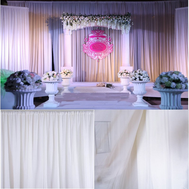 White Wedding Backdrop Curtain