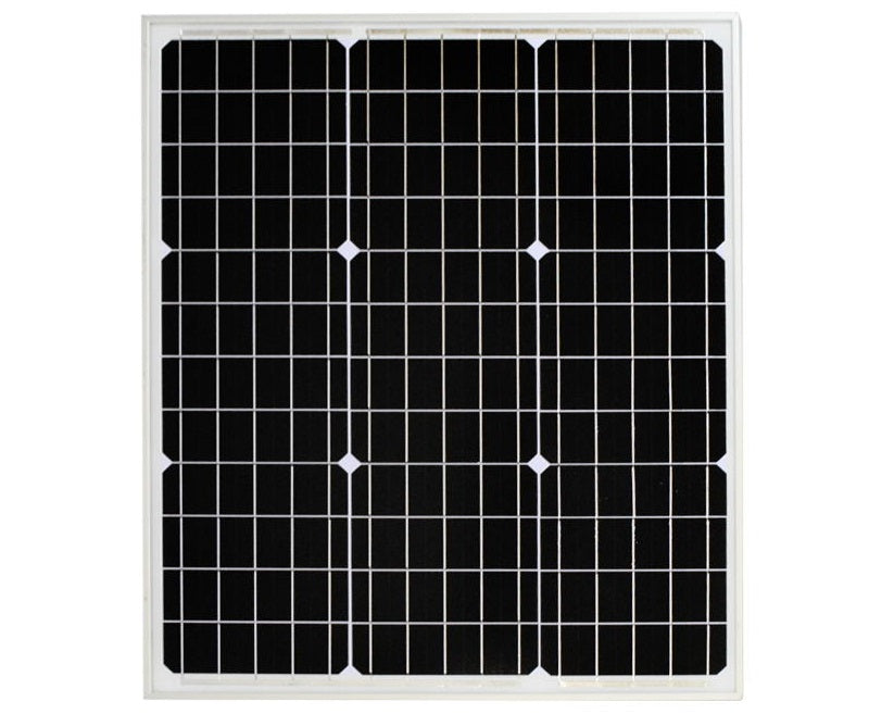 50W solar panel mono crystalline installed on garden light setup