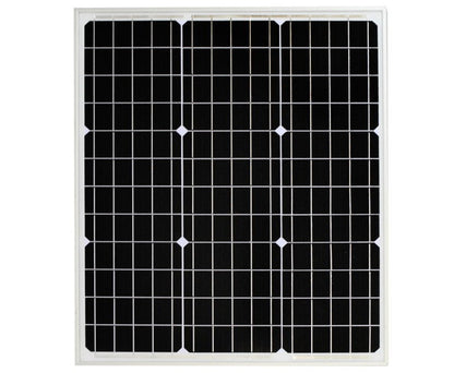 50W solar panel mono crystalline installed on garden light setup