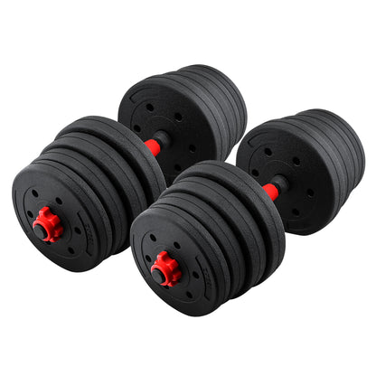 Iron dumbbell bar with rubber ends for grip