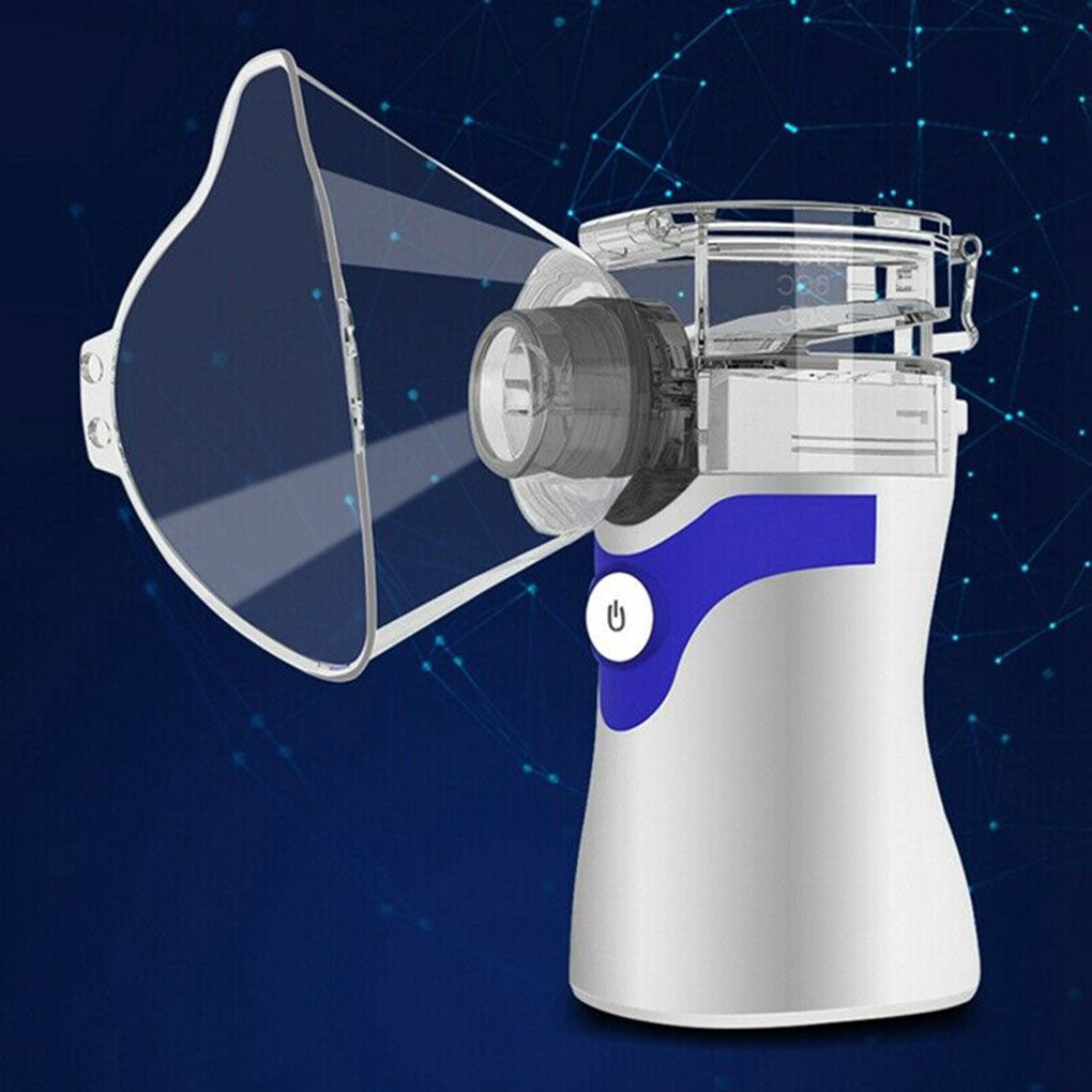 Close up of ultrasonic nebulizer inhaler mouthpiece attachment