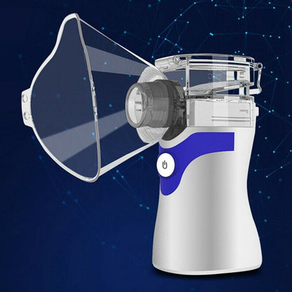 Close up of ultrasonic nebulizer inhaler mouthpiece attachment