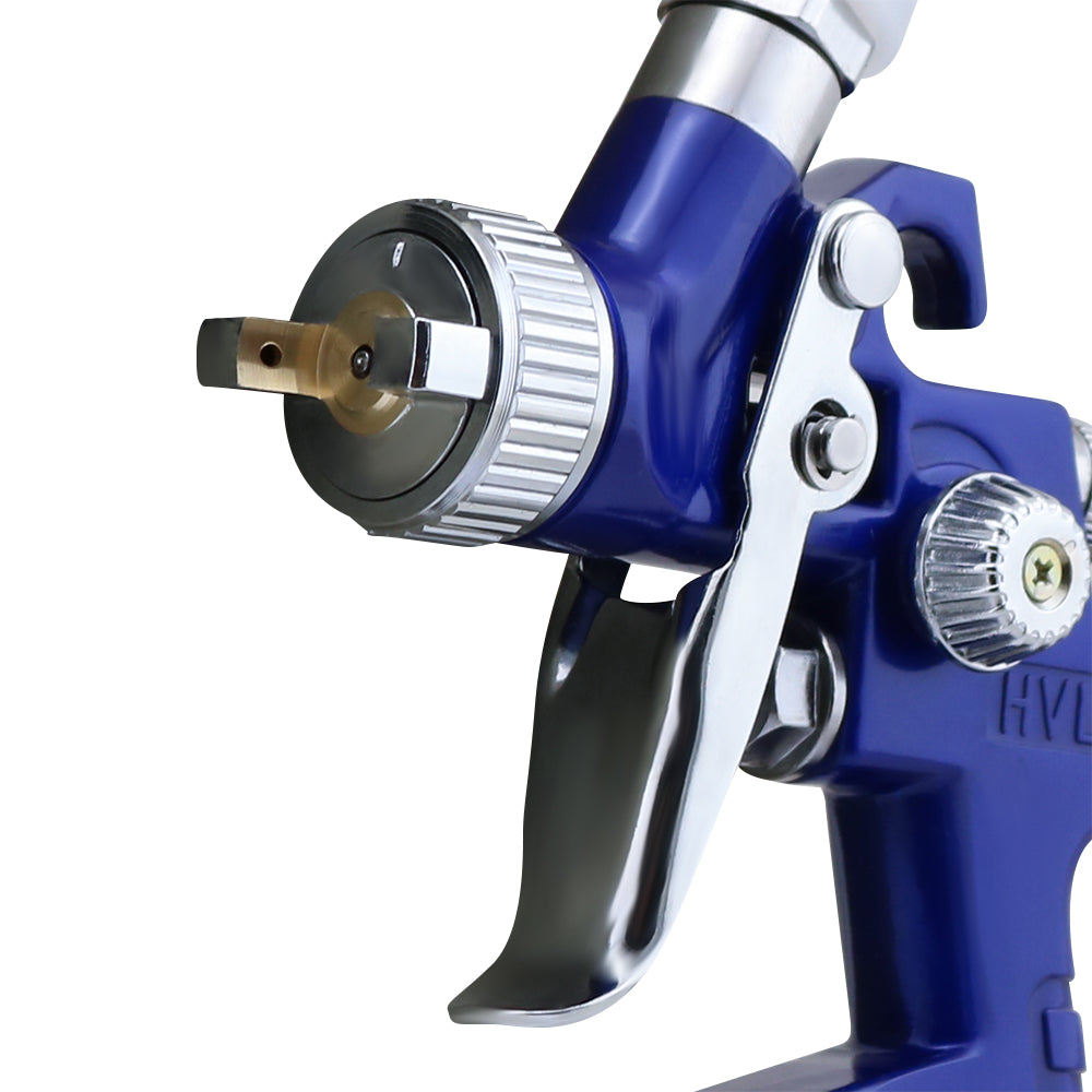 Paint spray gun showing 1 4 inch intake screw connection