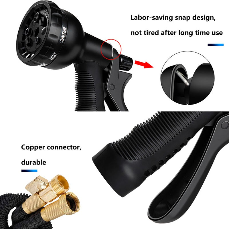 Expandable Flexible Garden Hose Spray Nozzle 75ft