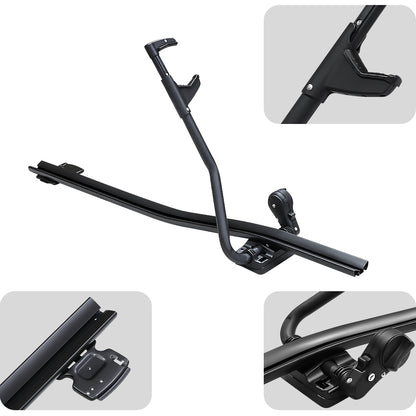 Bike rack carrier installed on Thule WingBar Evo roof rack