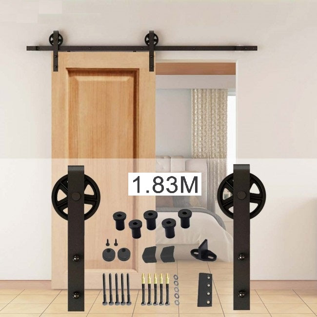 Barn door hardware 183M with floor guide for sliding door